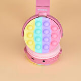  CXT-950 RGB Led Işıklı Kedi Kulağı Band Tasarımı Ayarlanabilir Katlanabilir Kulak Üstü Bluetooth Kulaklık