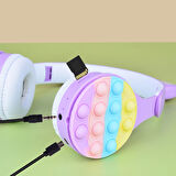  B30 RGB Led Işıklı Kedi Kulağı Band Tasarımı Ayarlanabilir Katlanabilir Kulak Üstü Bluetooth Kulaklık