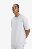 DeFactoFit Oversize Geniş Kalıp Bisiklet Yaka Sporcu Kısa Kollu Tişört D9186AX25SPGR519