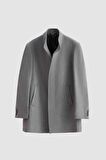 Ds Damat Regular Fit Gri Kaşe Kaban 5HF08ORT10002 5HF08ORT10002