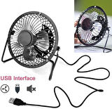 Masaüstü Metal Siyah Usb Fan Masa Üstü Vantilatör Serinletici Mini Vantilatör Fan Mini Klima 14cm