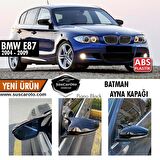 BMW E87 1 Serisi Makyajsız Kasa 2004-2009 Uyumlu Batman Yarasa Ayna Kapağı Piano Black ABS Plastik