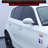 BMW E87 1 Serisi Makyajsız Kasa 2004-2009 Uyumlu Batman Yarasa Ayna Kapağı Piano Black ABS Plastik