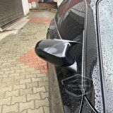 BMW E87 1 Serisi Makyajsız Kasa 2004-2009 Uyumlu Batman Yarasa Ayna Kapağı Piano Black ABS Plastik