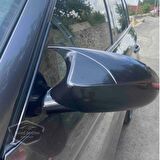 BMW E87 1 Serisi Makyajsız Kasa 2004-2009 Uyumlu Batman Yarasa Ayna Kapağı Piano Black ABS Plastik