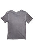 Myzen Kadın Newport Baskılı Yıkamalı Crop T-shirt M-03436