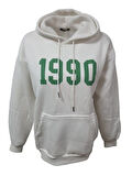 Z&M Fashion Z01248 Kadın Oversize Kapüşonlu Baskılı Üç İplik Şardonlu Sweatshirt
