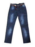 Pıtırık P01197 Çocuk Kız Çiçekli Baskılı Kot Pantolon