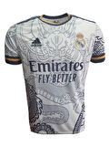 Ronaldo Real Madrid R02731 Dragon Beyaz Özel Tasarım Kısa Kollu Forması - Beyaz - ST02731-Beyaz-S