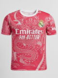 Real Madrid R02845 Mbappe Dragon Desenli Özel Konsept Forması - Pembe - ST02845-Pembe-164