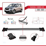 Vauxhall Combo E Life 2019-2022 Arası ile Uyumlu FLY Model Ara Atkı Tavan Barı Gri 2 Adet