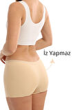 Kadın Boxer Külot - İz Yapmaz Dikişsiz Mikro Kumaş 3'lü Özel Paket (Siyah, Beyaz, Ten Renk)