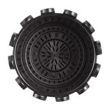 Omnipazar SO-İS04 İstanbul Dekoratif Yuvarlak Saksı 14,1 lt Antrasit 6 Adet