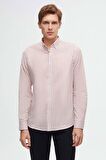 Slim Fit Kırmızı Çizgili Gömlek 6HC02ORT10265
