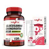 Nevfix Glucosamine Chondroitin Msm 120 Tablet + Nevfix Vitamin D3 400 Iu 20 ml Sprey