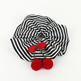 Woodycord El Yapımı Kiraz Detaylı Scrunchie Saç Tokası