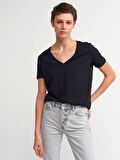 Yaka Basic T-Shirt-Siyah