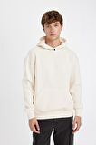 DeFacto Boxy Fit Kapüşonlu Sırt Baskılı Sweatshirt C7047AX24AUER137