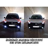 Dacia Lodgy 2012-2022 Uyumlu Üniversal Mercekli Angel Sis Farı Metal Su Geçirmez 76 mm Mavi Halkalı Gündüz Farı Angel Eyes 2 Adet