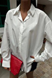 Klasik Oversize Poplin Gömlek 3421