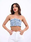 6817 KOT CROP-MAVİ