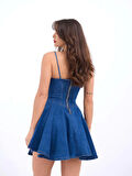 6807 KOT ELBİSE-MAVİ