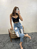 5998 KOT PANTOLON-MAVİ