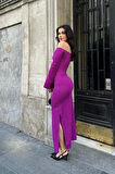 Lita Cut Out Büzgülü Elbise 2715-8