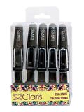 Claris C-32203 Yarasa Saç Pensi Siyah 5Li