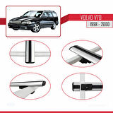 Volvo V70 1998-2000 Arası ile Uyumlu BASIC Model Ara Atkı Tavan Barı Gri 2 Adet