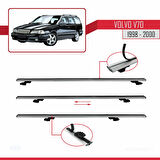 Volvo V70 1998-2000 Arası ile Uyumlu BASIC Model Ara Atkı Tavan Barı Gri 2 Adet