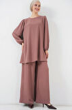 Ayrobin Tunik Pantolon Alt Üst Takım 6712 - Gül Kurusu