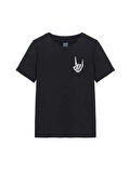 Baskılı T-shirt - Siyah
