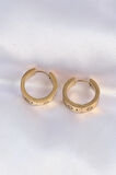 316L Çelik Gold Renk Model Halka Küpe