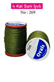 Oyalı 4 Kat Suni İpek İplik İğne Oyası Boncuk İpi Tığ Oyası No:269