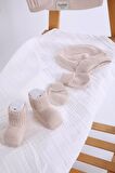 Babyhola Organik %100 Triko Kız Erkek Bebek Yenidoğan Tulum Takım 5'li Kutulu Set 0-3 ay Hediyelik Hastane Çıkışı 5908