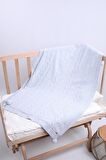 Babyhola 4043 Triko 75x80 cm Bebek Battaniyesi Mavi