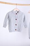 Babyhola %100 Triko Kız Erkek Bebek Çocuk Salopet Hırka 2'li Takım 5801
