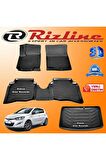 Hyundai I20 3d Paspas + 3d Bagaj Havuzu Hb 2008-2014 Arası Siyah Set
