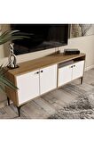 Mezza 1548 Artemis 139 Cm Tv Ünitesi Sepet-Beyaz
