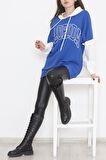 Time Style Baskılı Sweat Mavi - 1227.105.