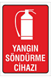 Iş Güvenliği Uyarı Levhası 17x24 Cm. (yangın Söndürme Cihazı) (d-1724-001)