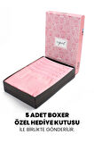 Öts Premium 5’li Kız Çocuk Boxer - Hediye Kutulu, Pamuklu Kumaş, Ultra Yumuşak, Esnek Kalıp, Etikets