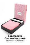 Öts Premium 5’li Kız Çocuk Boxer - Hediye Kutulu, Pamuklu Kumaş, Ultra Yumuşak, Esnek Kalıp, Etikets