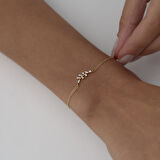 Taşlı Zeytin Dalı Bileklik