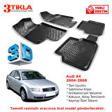 Audi A4 2004-2008 Premium 3D Havuzlu Paspas Seti