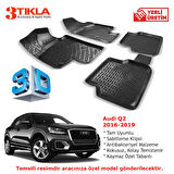 Audi Q2 2015-2019 Premium 3D Havuzlu Paspas Seti