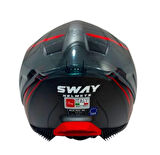Sway Kapalı Kask Sw 865 Space Siyah Kırmızı