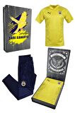 Fenerbahçe Orijinal A Takım Futbolcu T-Shirt  + Eşofman Altı Set Ahşap Kutulu
