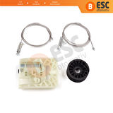 Fiat Egea Tipo MK2 356 357 2015-On 4/5 Kapı İçin Elektrikli Sağ Arka Kapı Cam Kriko Tamir Seti